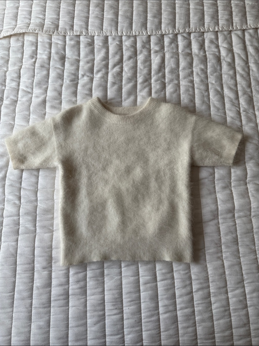 Michael Kors Angora Blend Short Sleeve Sweater